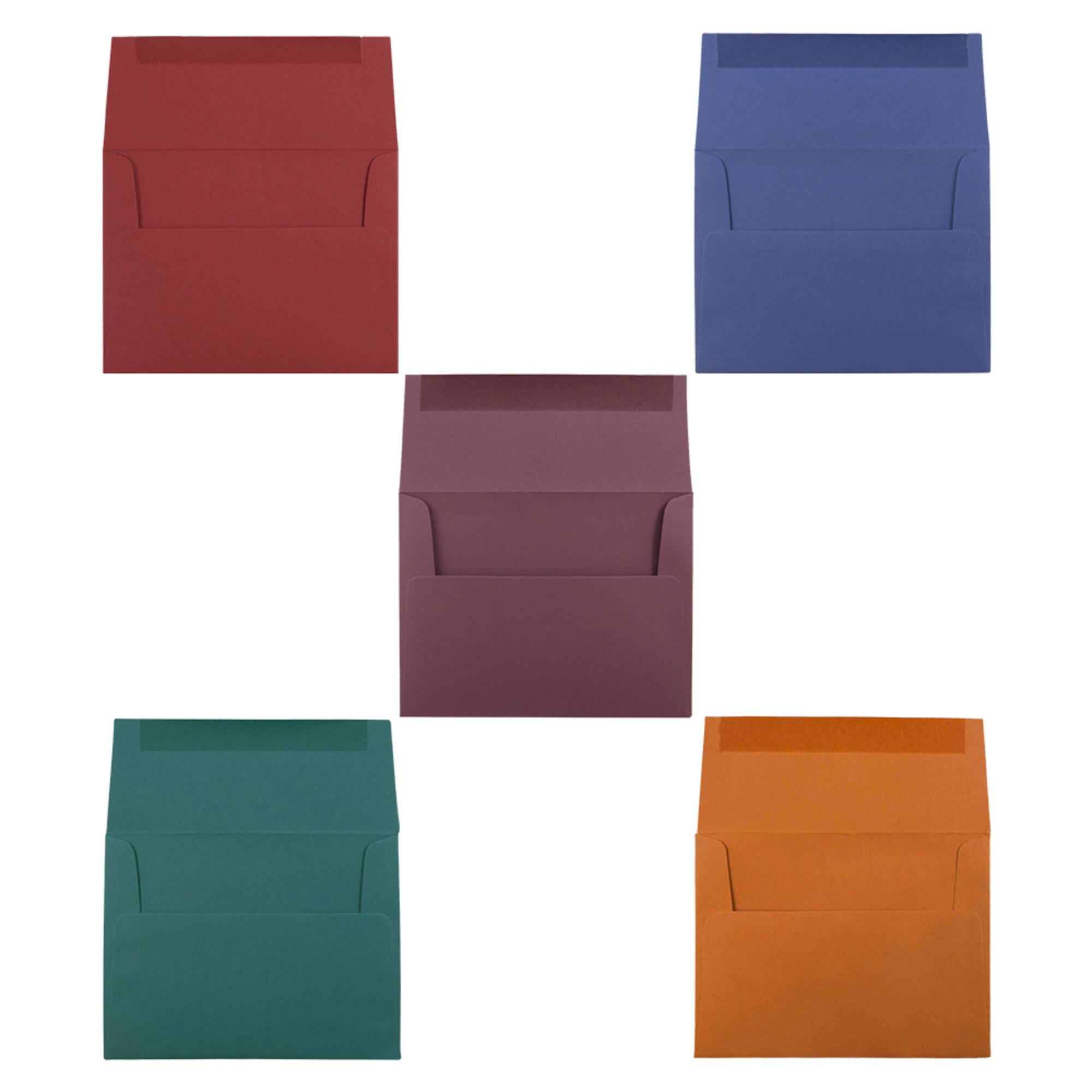 JAM Paper 4.375" x 5.75" Dark Assorted Premium Invitation Envelopes, 125ct.
